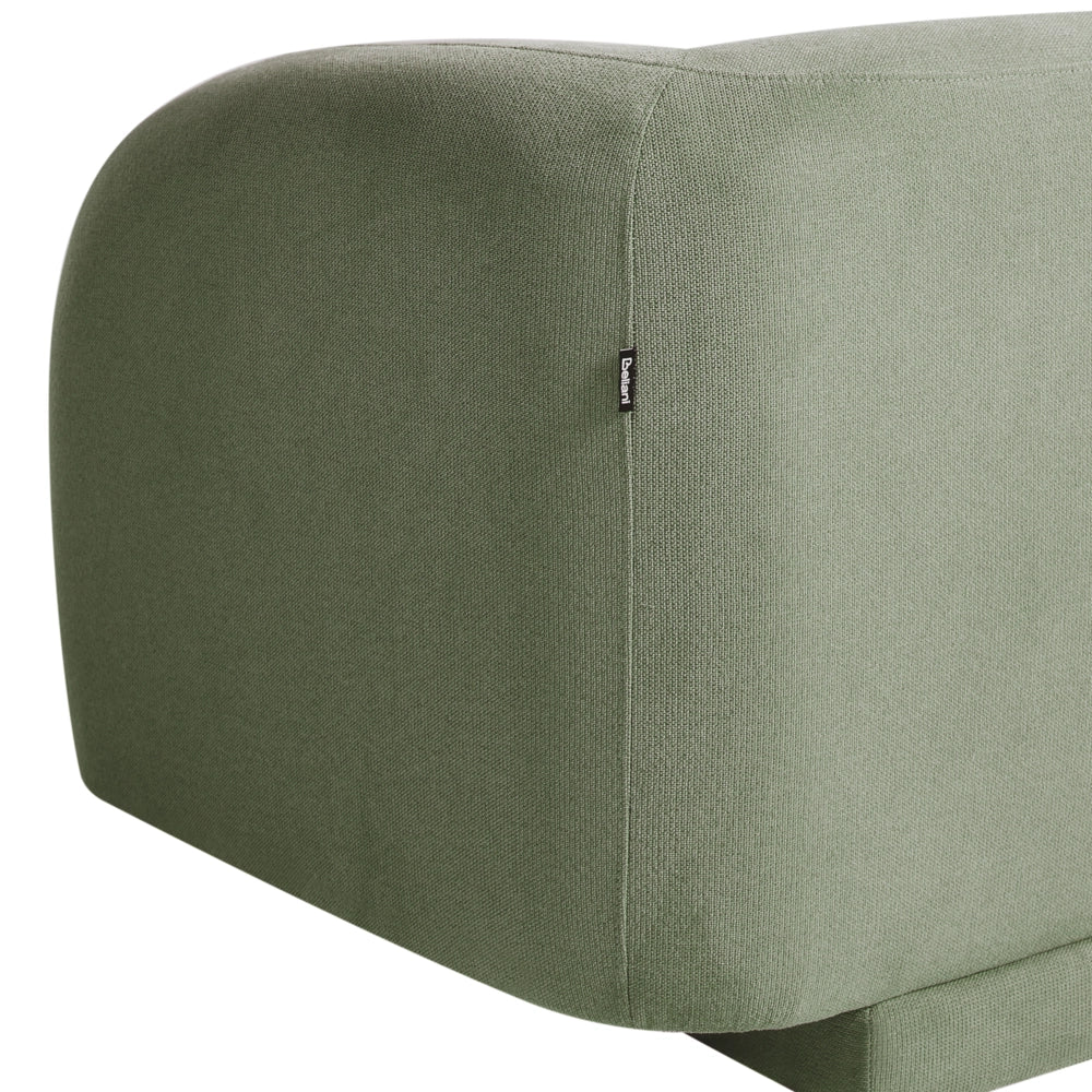 Poltrona in tessuto verde stile retro glam art decor con braccioli