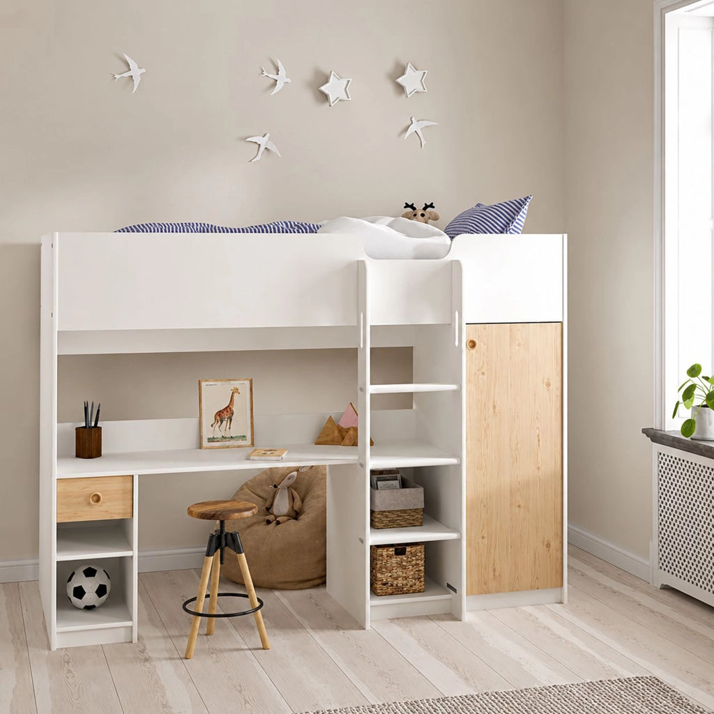Laliso, Composizione Camera da Letto un Cassetto, 203x104x150h cm Bianco