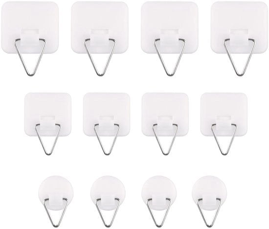 Hanger per foto 12 pezzi - Autoadesivo - Senza chiodi - Decorativo - Alta qualità - Duraturo e resistente agli urti - Hanger per foto