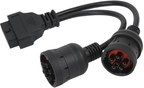 Adattatore ABS da 1 pezzo per J1939 e J1708 a 16 pin, cavo OBD2 diagnostico da 11,8 pollici per SAE J1939, SAE J1708, KWP2000, PWM, VPW strumenti diagnostici