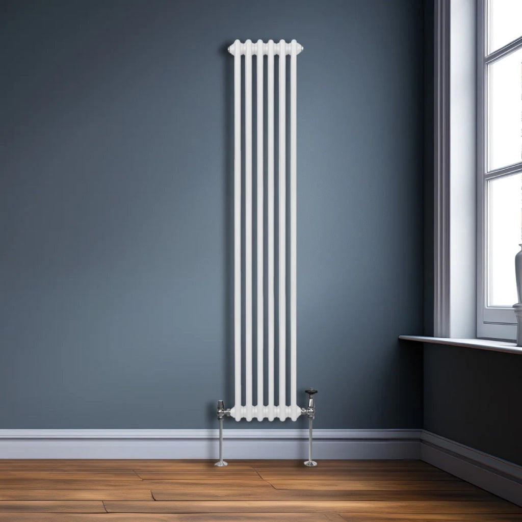 Termosifone Radiatore a 3 colonne per riscaldamento centralizzato verticale Bianco 180x29cm