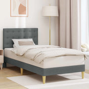 Struttura del letto Grigio Scuro 100 x 200 cm Tessuto 42027774