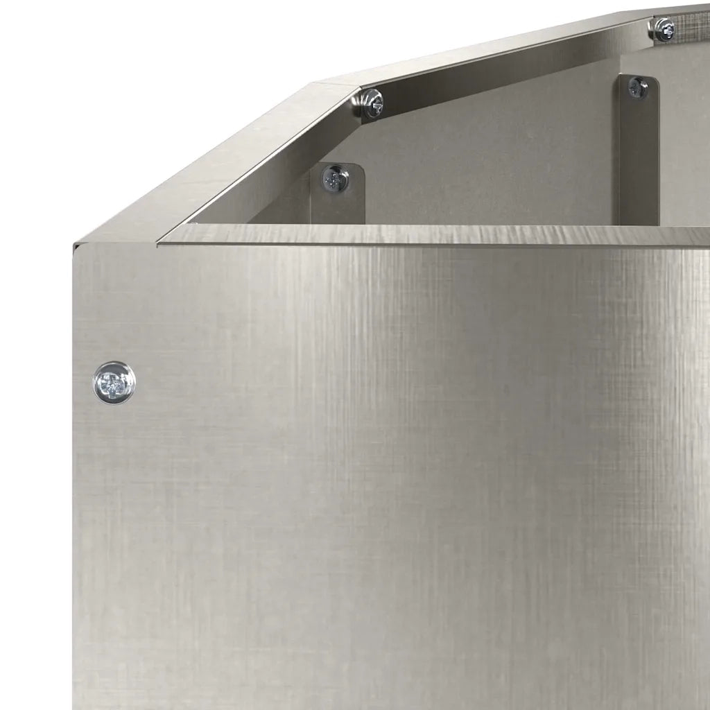 Fioriera-Vaso-Contenitore per Piante Argento 90 x 45 x 35 cm Acciaio inossidabile