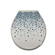 Trade Shop - Copriwater In Plastica Resistente Tavoletta Wc 44x36.5 Cm Fantasia Mosaico -        3,5