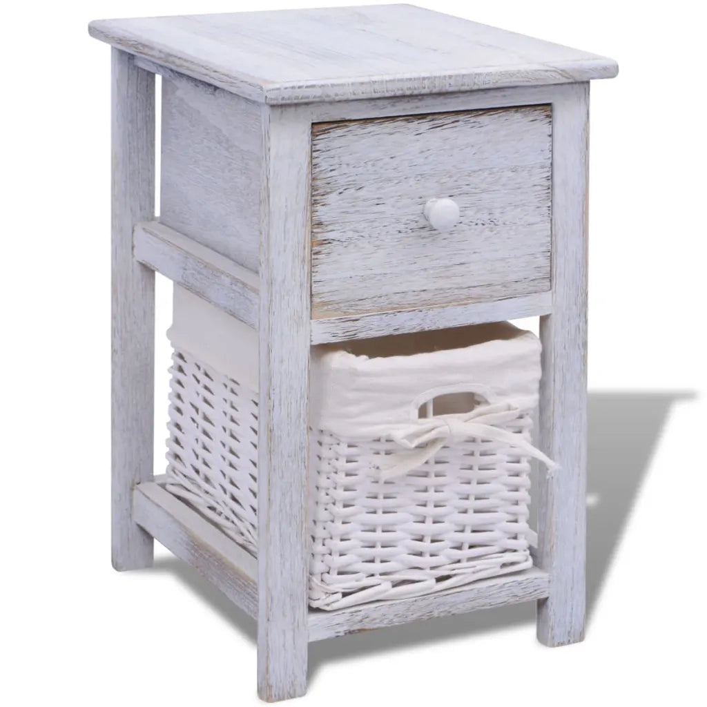 Comodino in Legno Bianco  cod mxl 31068