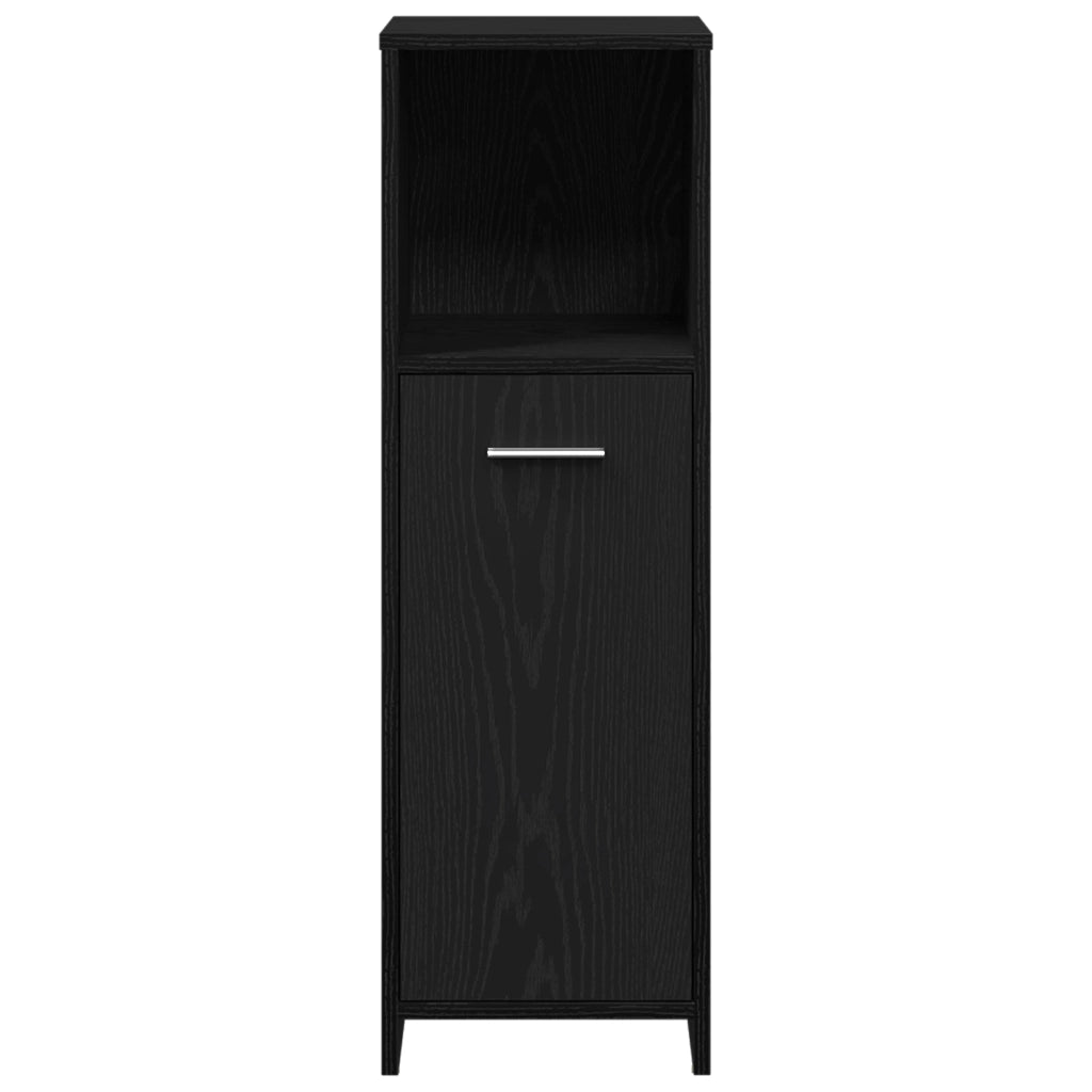 Set mobili bagno 3 pezzi Rovere nero Legno ingegnerizzato