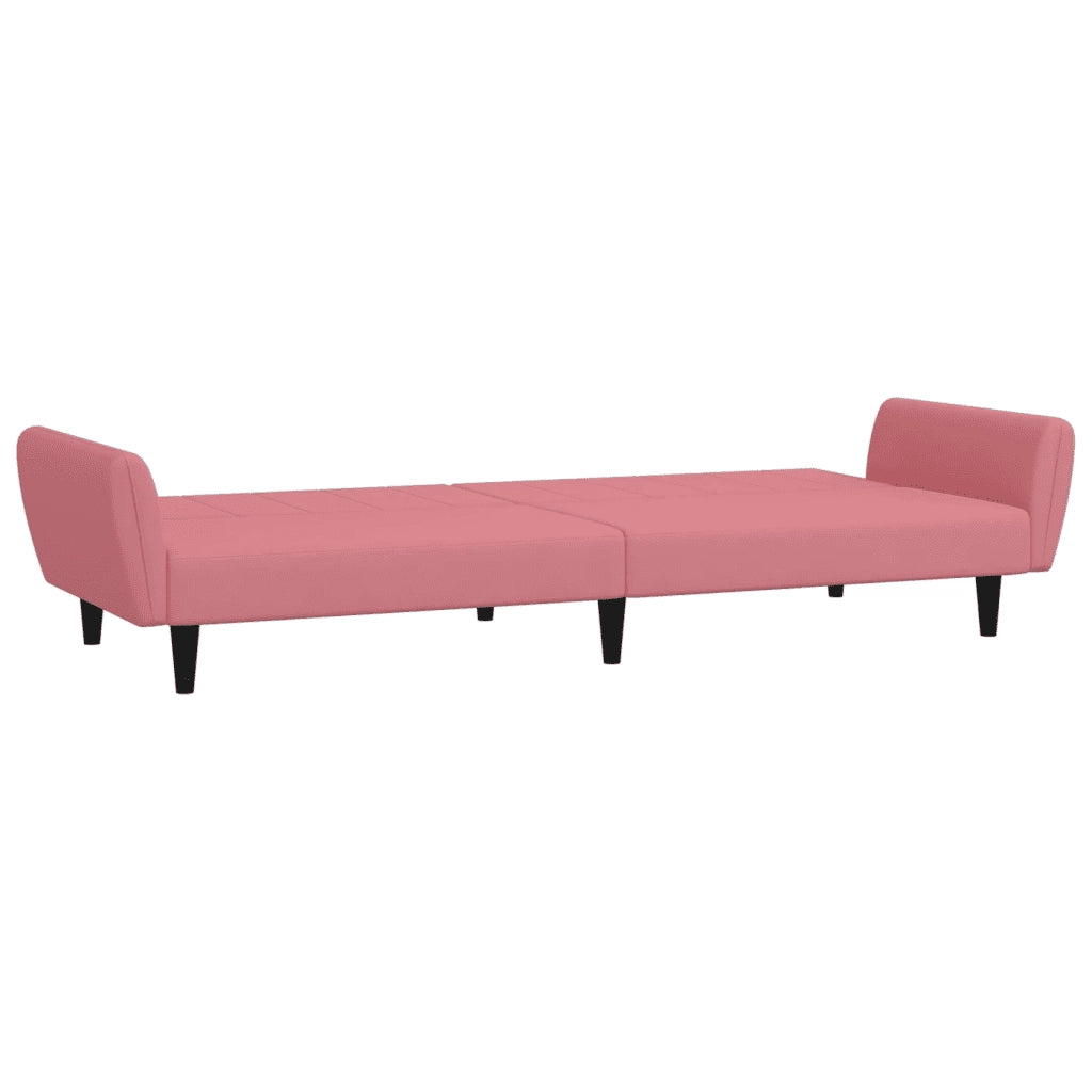 Divano letto | Sof¨¤ letto | Letto singolo a 2 Posti Rosa in Velluto