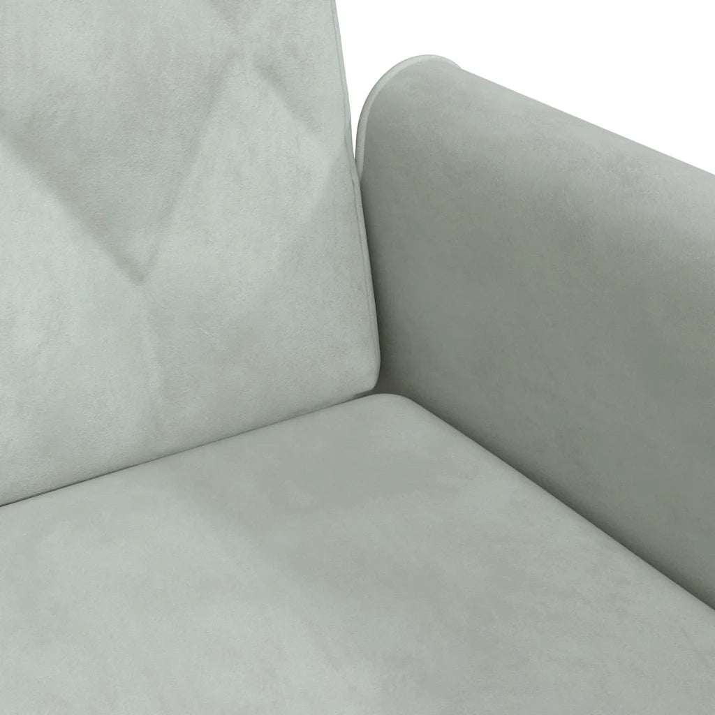 Divano letto | Sof¨¤ letto | Letto singolo con Braccioli Grigio Chiaro in Velluto