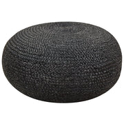 Pouf colore beige naturale intreccio in juta ⌀ 50 cm dalla forma rotonda stile boho cuscino da pavimento