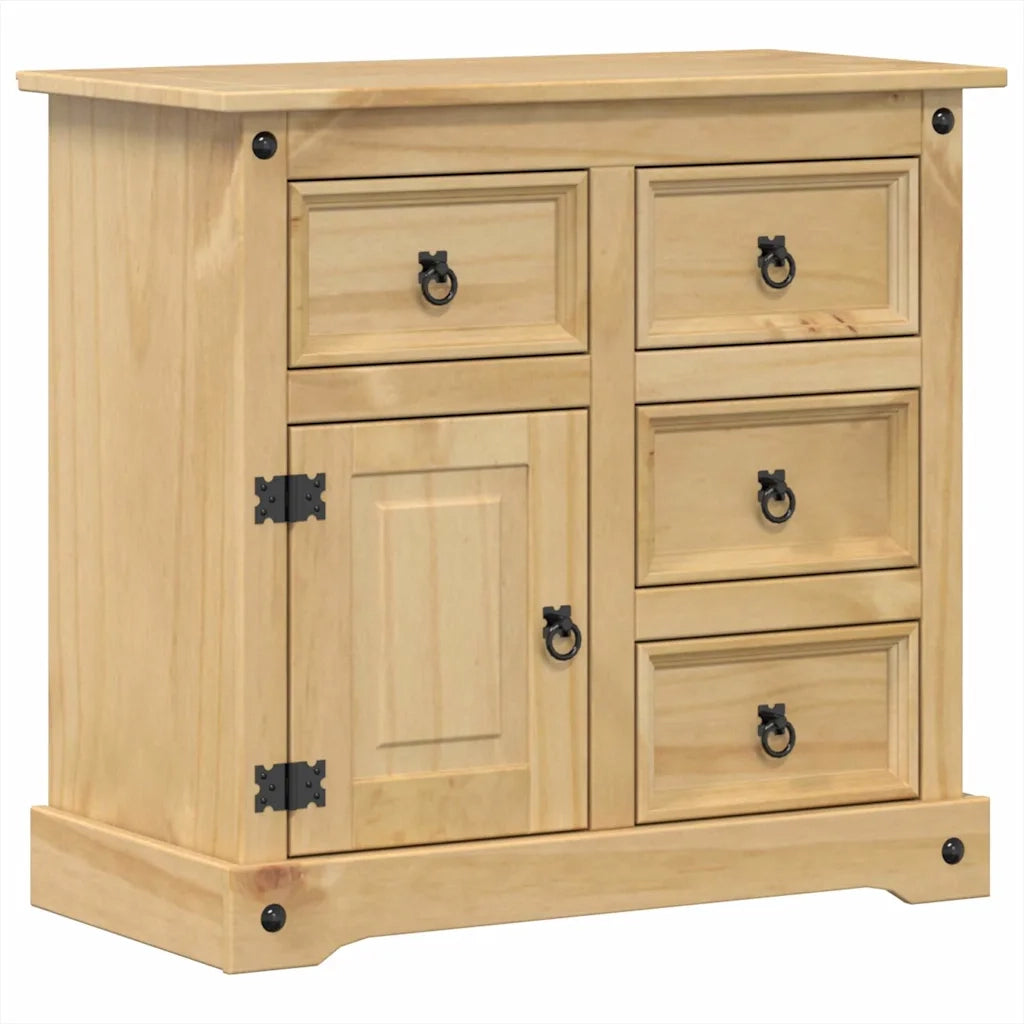 Credenza Corona 87x40x76 cm in Legno Massello di Pino