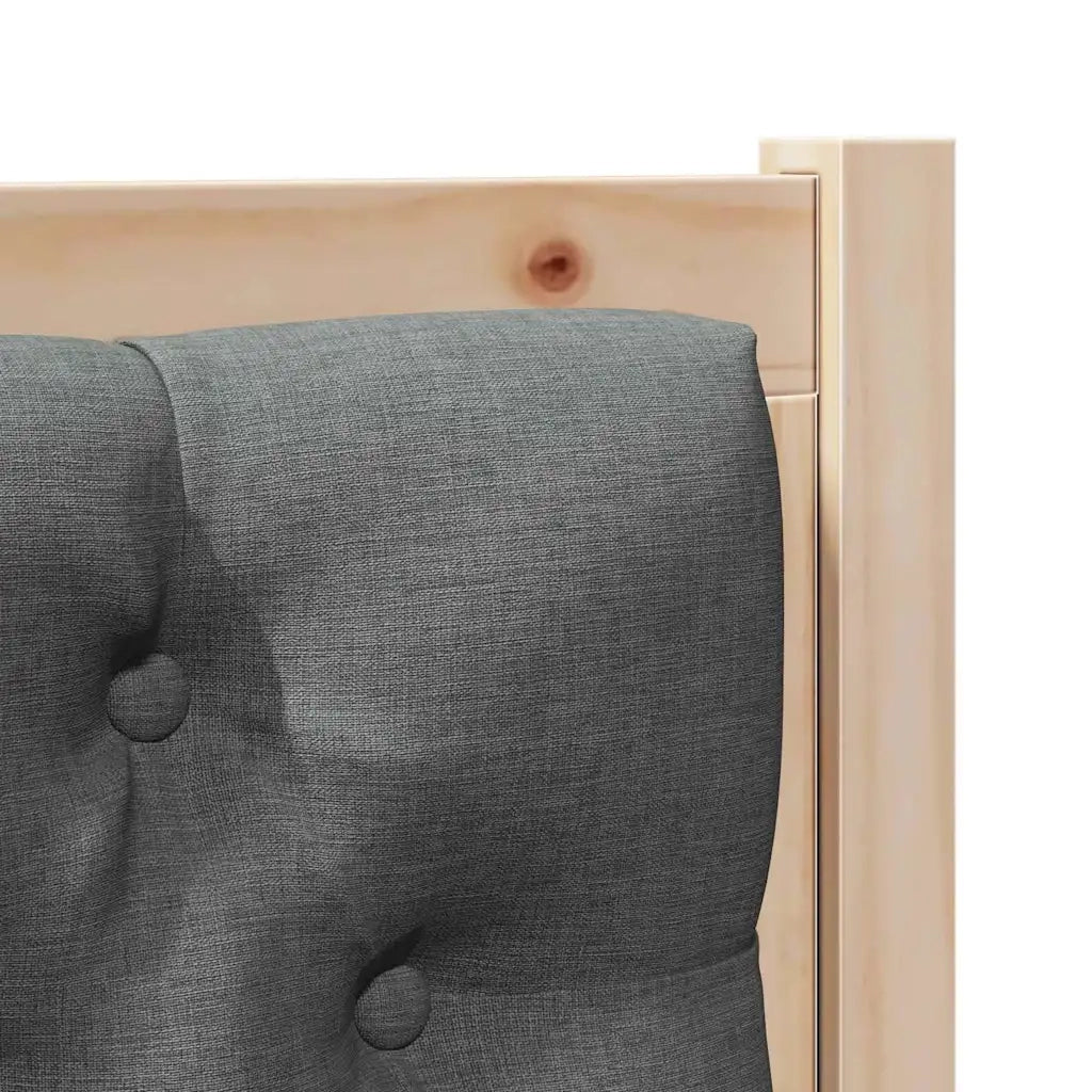 Testiera | Testata marrone e grigio scuro 90 cm Legno di pino massello