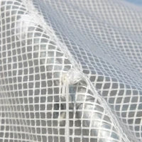 Serra per Orto 3x2x2m in Acciaio e Copertura PE, Porte con Zip e Finestre a Rete, Bianca