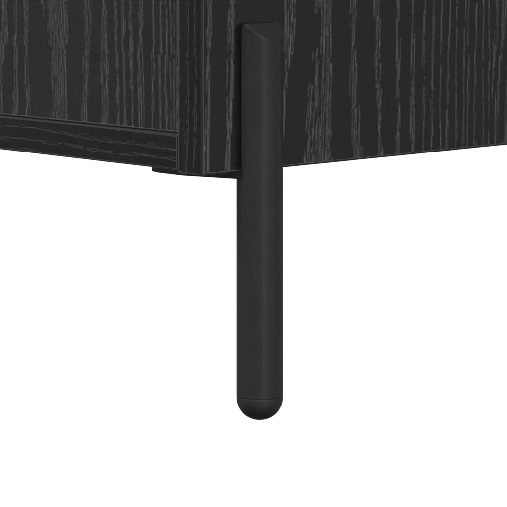 Credenza | Madia | Buffet da pranzo | Armadio da pranzo Rovere Nero 69,5 x 34 x 90 cm Legno multistrato