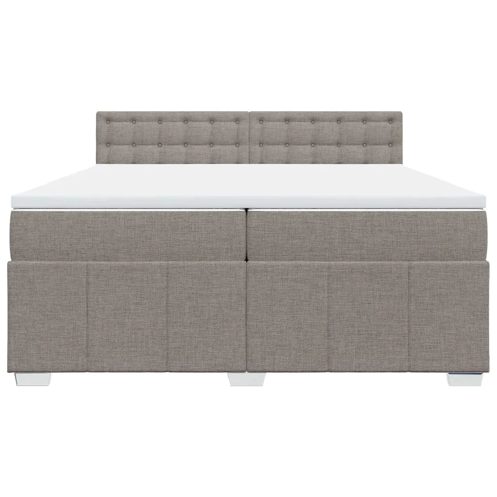 Giroletto a Molle con Materasso Tortora 200x200 cm in Tessuto 3289493