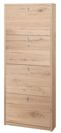 Scarpiera 4 Ante 63x154x18 cm Rovere Naturale