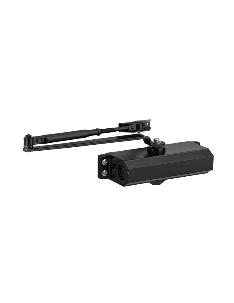 Chiudiporta spingiporta automatico idraulico ECO, portata 80kg, forza 4, nero - THIRARD