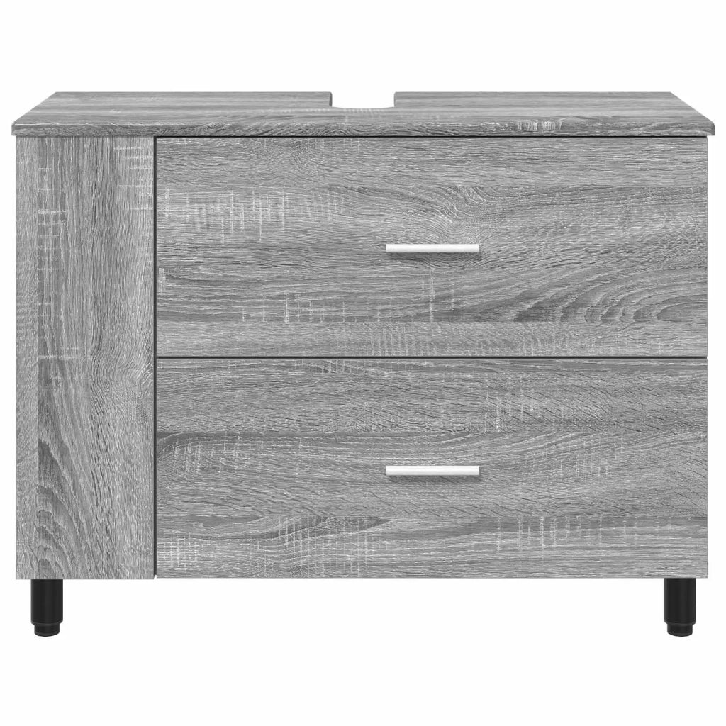 Mobiletto da bagno Sonoma grigio 80 x 35 x 60 cm 889391