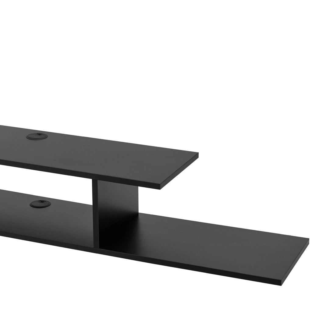 Mensola TV Støvring Sospesa a Muro 21 x 150 x 25 cm Nero [en.casa]