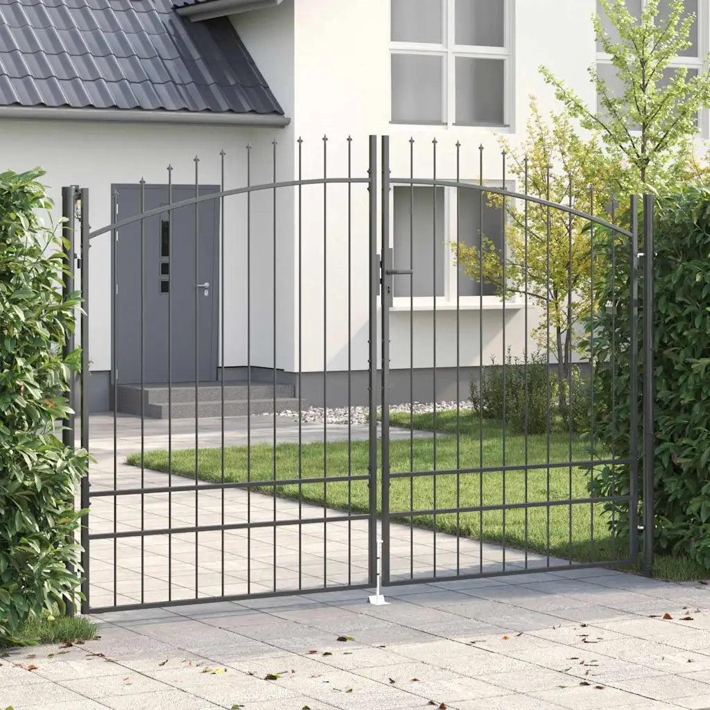 Cancello Doppio Woerden Grigio 299,5 x 249,5 cm Acciaio 42008849