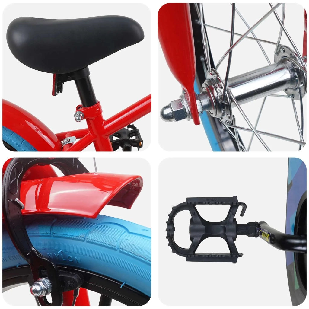 Bicicletta per Bambini | Bici per bambini 16 Pollici per bambini di 4-6 anni Rosso