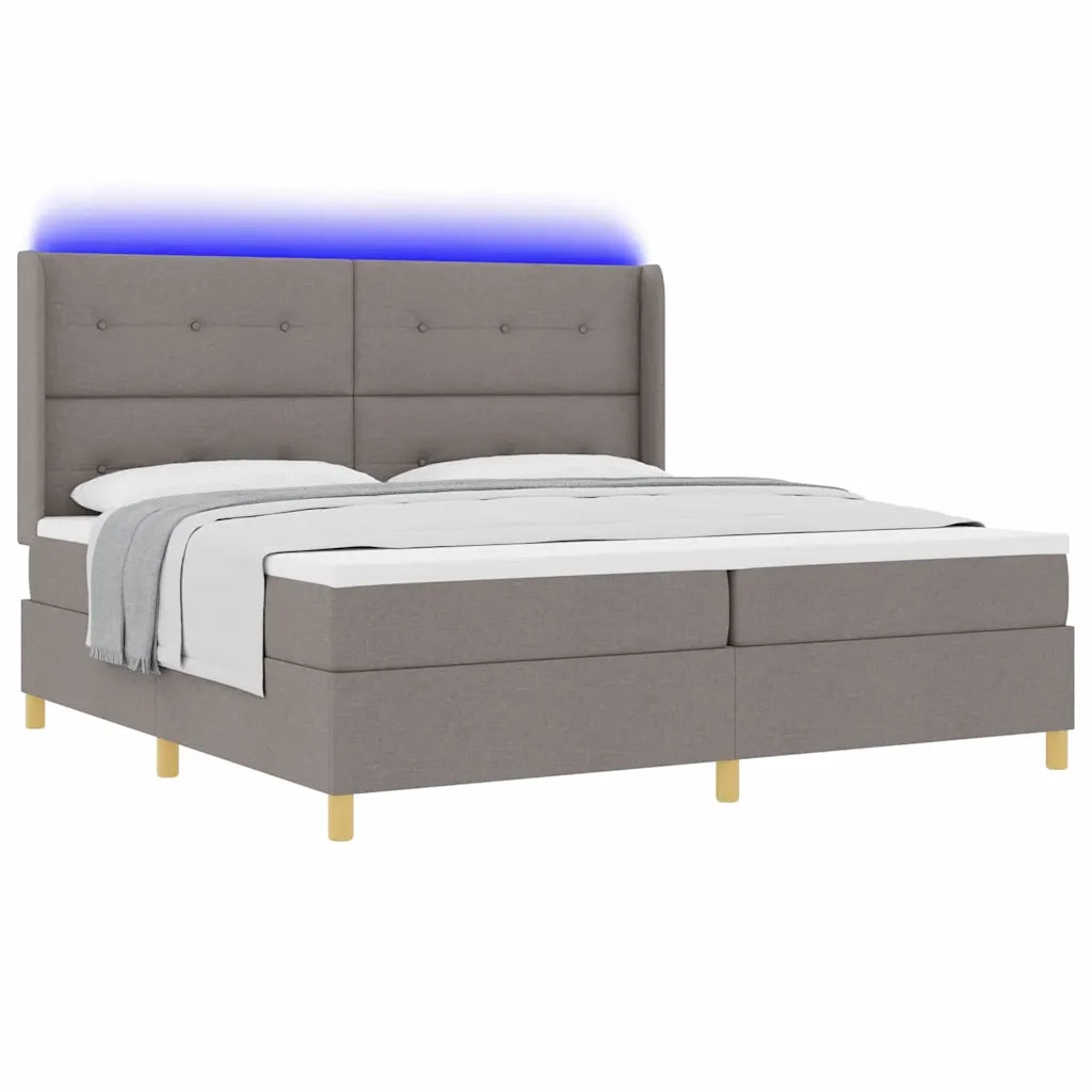 Letto a molle con strisce LED Talpa 200 x 200 cm Tessuto 3343718