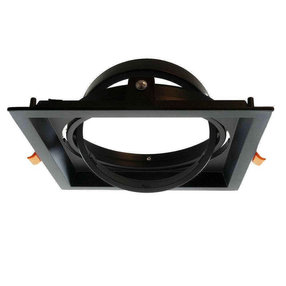 Trade Shop - Portafaretto Incasso Ar111 Quadrato Supporto Per Faretti Illuminazione P-ar111-1 -