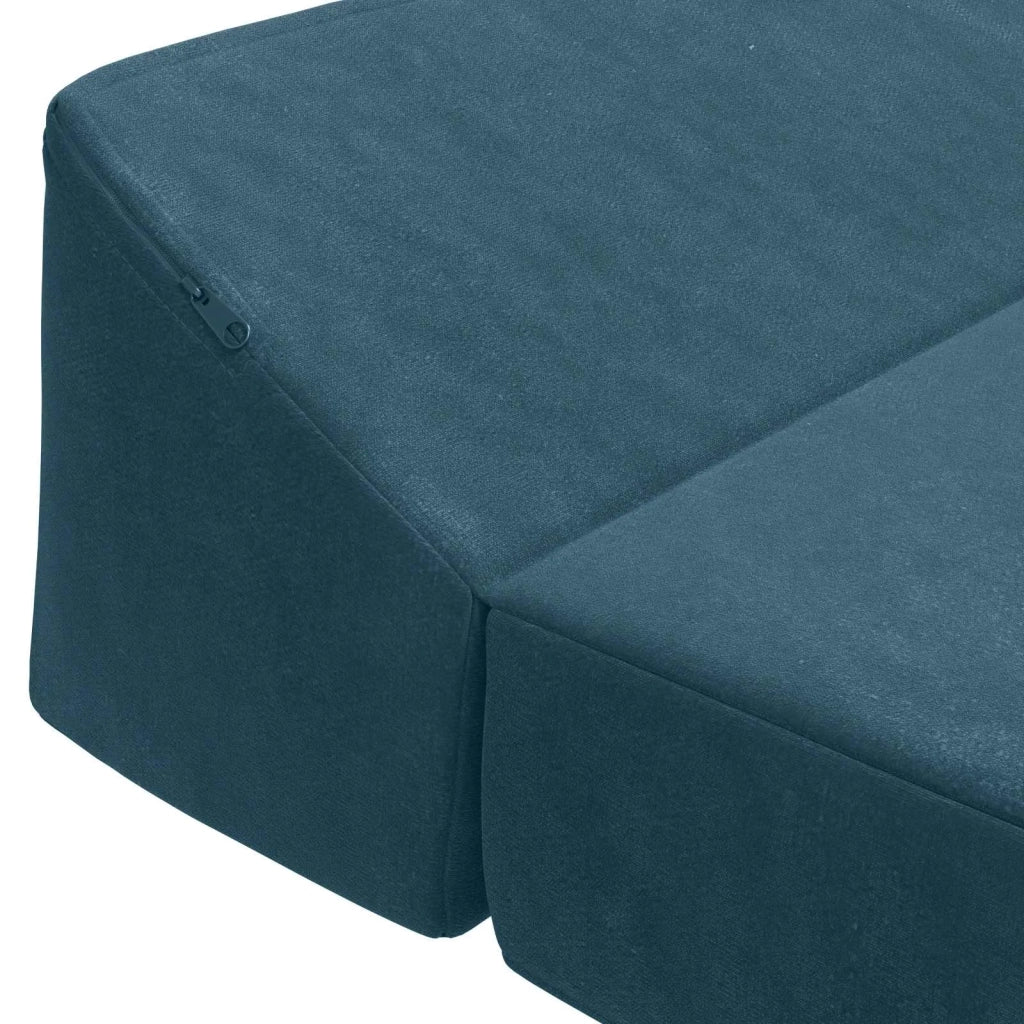Divano Letto Pieghevole Blu 120 x 60 x 49 cm Tessuto