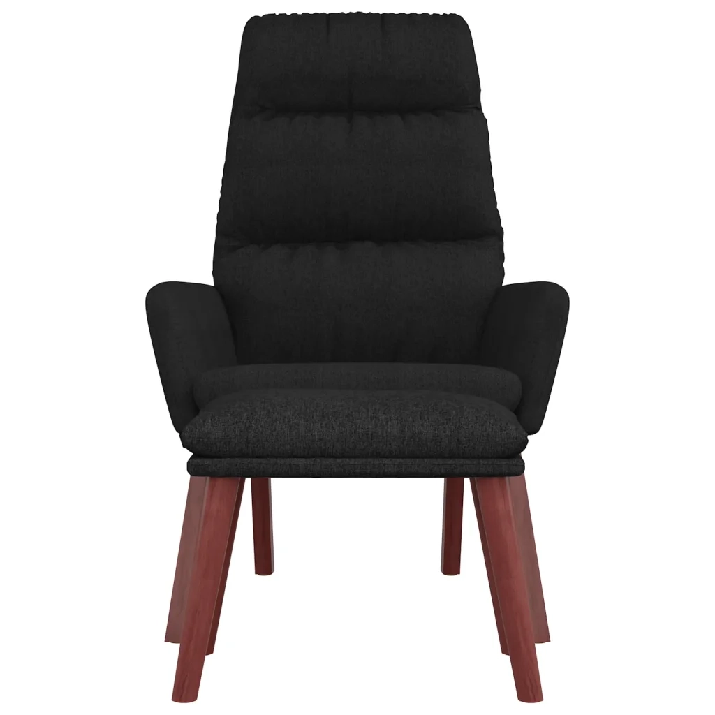 Poltrona Relax con Poggiapiedi Nero in Tessuto cod mxl 32634