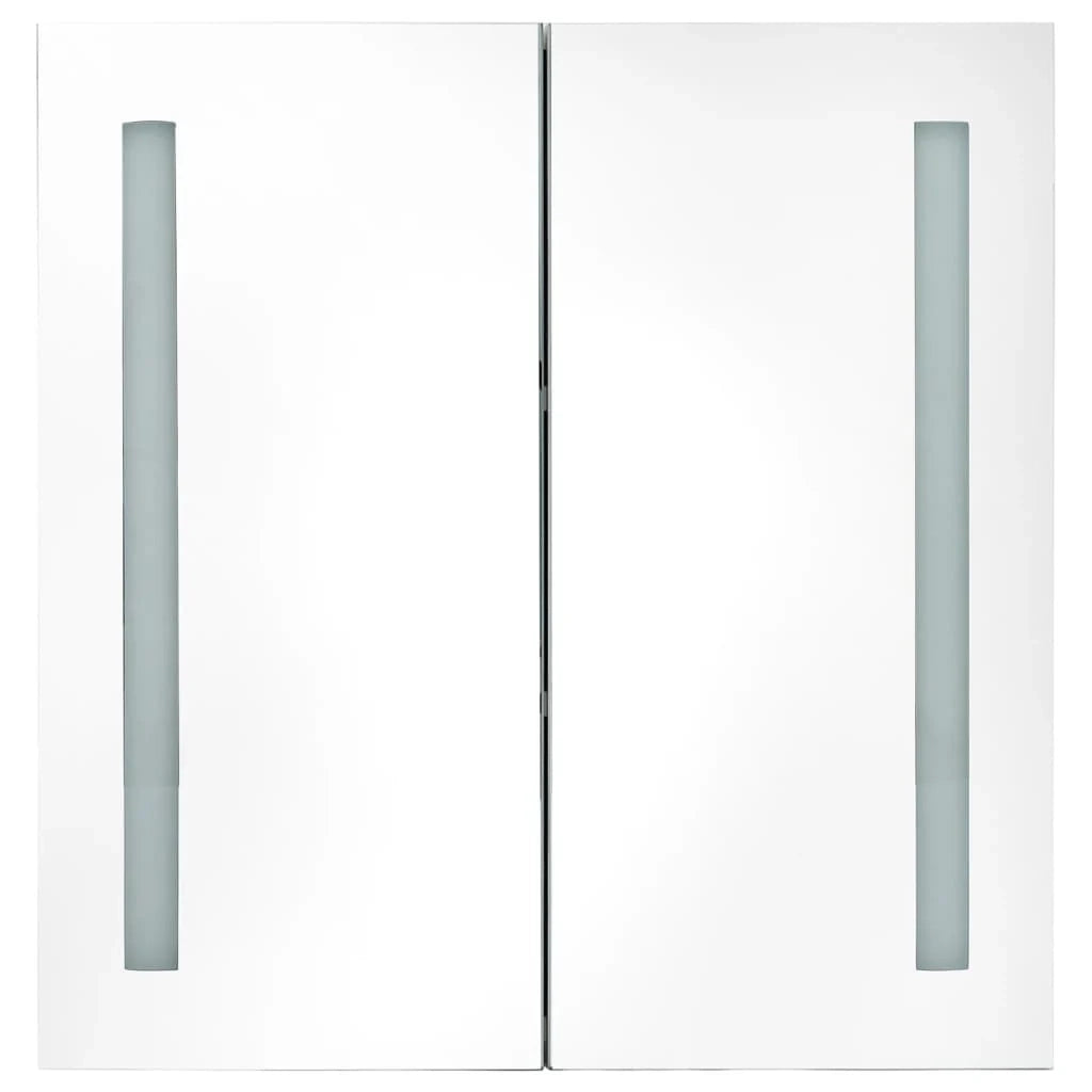 Mobile da bagno con specchio LED 62 x 14 x 60 cm rovere 02_0006592