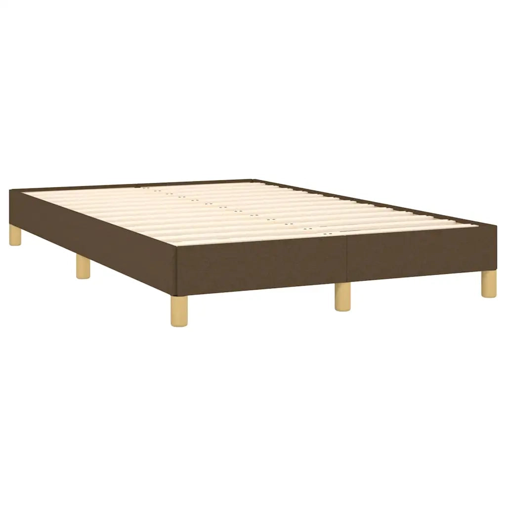 vidaXL Letto a Molle Materasso e LED MarroneScuro 120x190cm in Tessuto