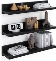 Set di Parete Sospeso da 3 pezzi - Nero - 39cm - Adatto per Diverse Stanze