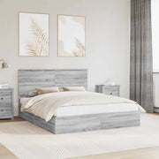 Letto con Contenitore con testiera Grigio Sonoma 160 x 200 cm 3411192