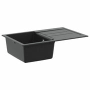 Lavello Nero 780 x 500 mm 80% Quarzo e 20% Resina