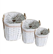 MAURY'S STYLE PORTABIANCHERIA IN SET 3 PZ DI COLORE BIANCO