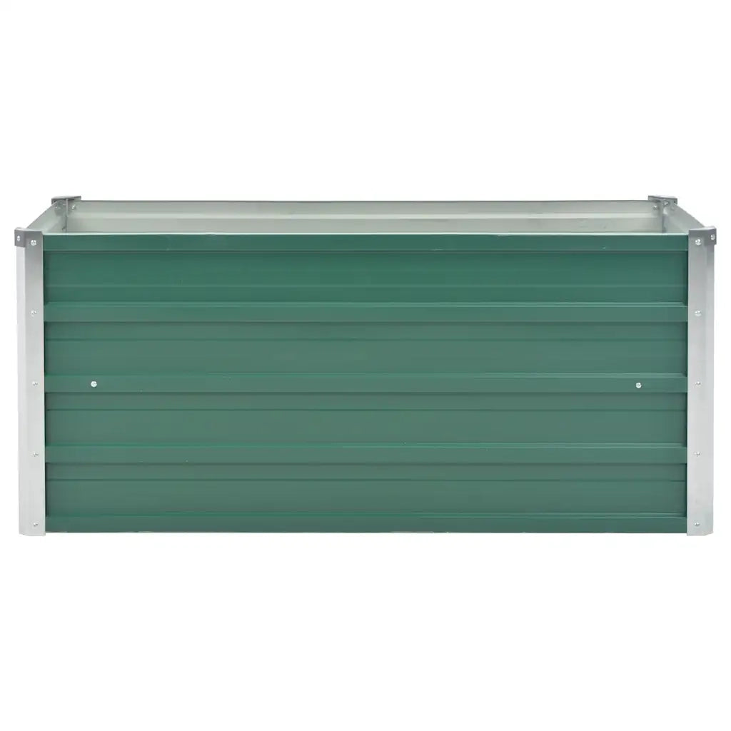 Letto Rialzato Giardino in Acciaio Zincato 100x40x45 cm Verde 44855