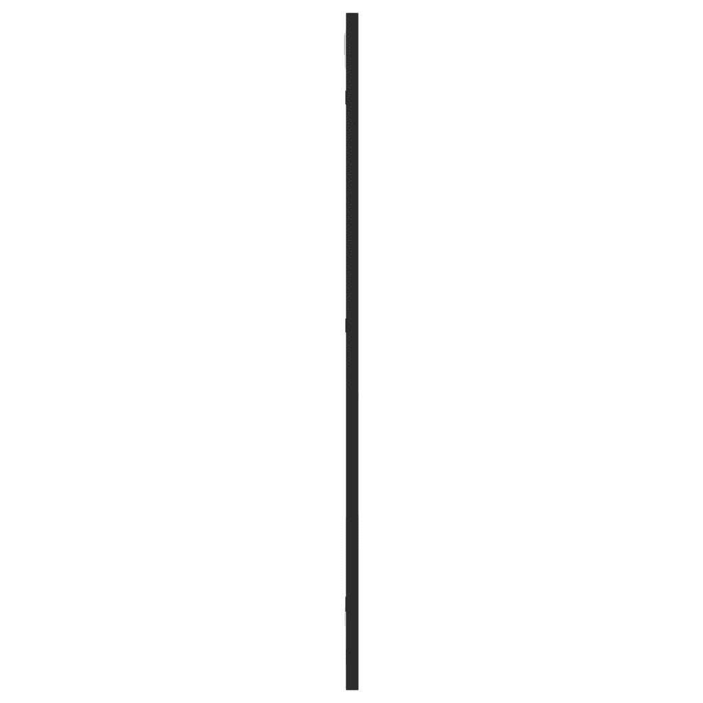 Specchio da Parete Nero 30x80 cm Rettangolare in Ferro 358642
