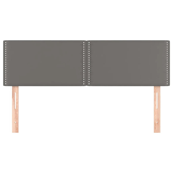 Testiera Grigio 144x5x78/88 cm in Similpelle 345936