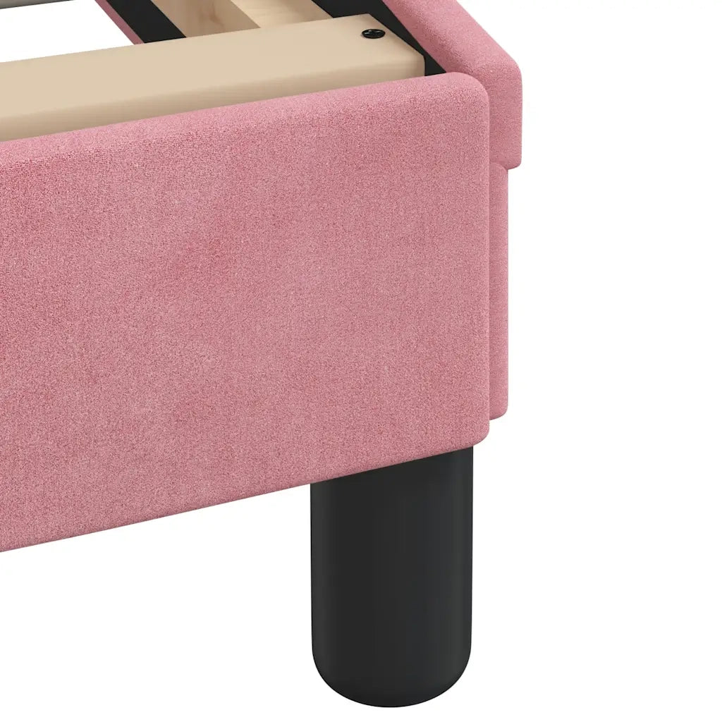 Giroletto senza Materasso Hanko Rosa 200x200 cm in Velluto 3207872