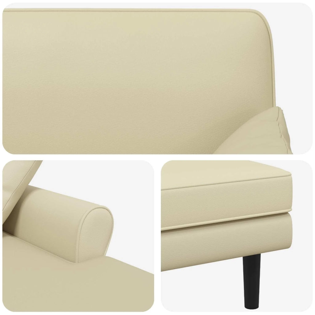 Chaise longue Crema Similpelle 42048094