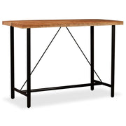 Tavolo alto stile bar/bistrot legno massello di sheesham 150 cm 0902090