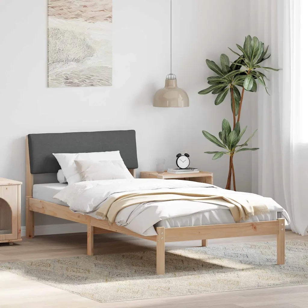 Struttura del Letto marrone e grigio scuro 90 x 200 cm