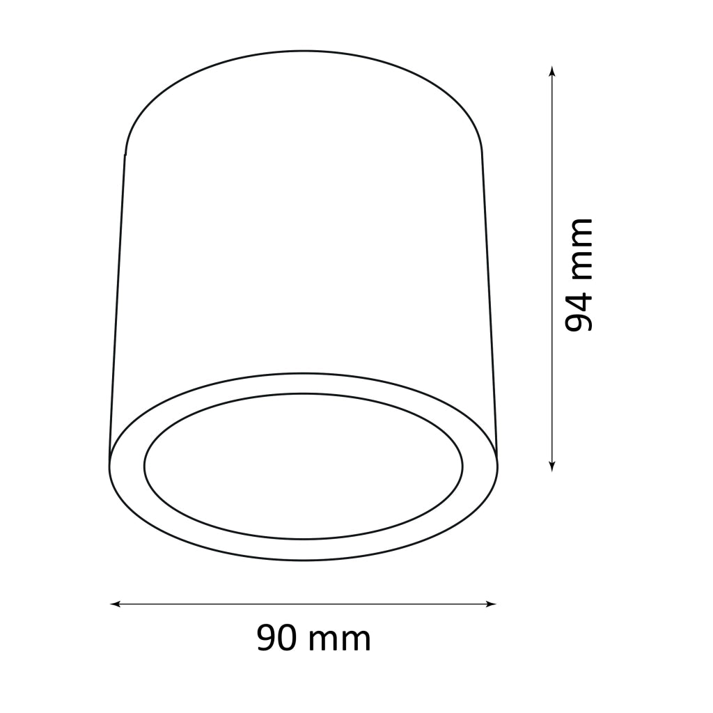 Faretto soffitto esterno IP54 GU10 nero Polux Ohio