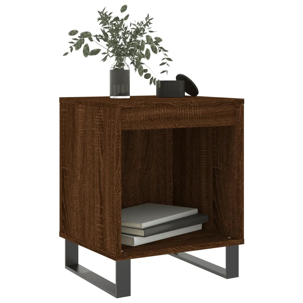 Comodini 2pz Rovere Marrone 40x35x50 cm in Legno Multistrato 830747