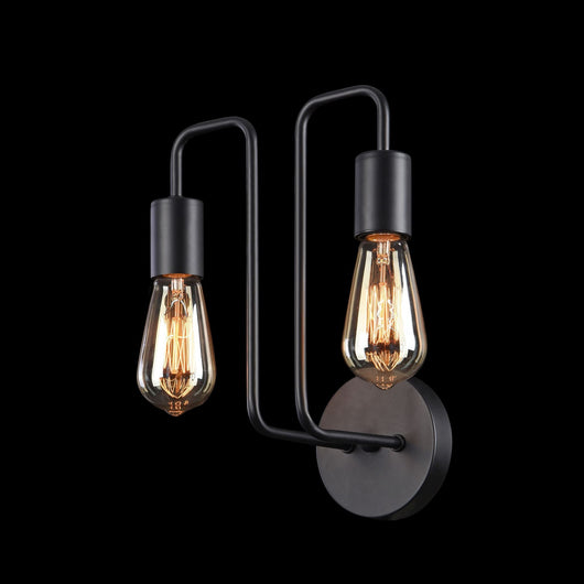 Lampada da parete Loft in Metallo Gilbert Nero