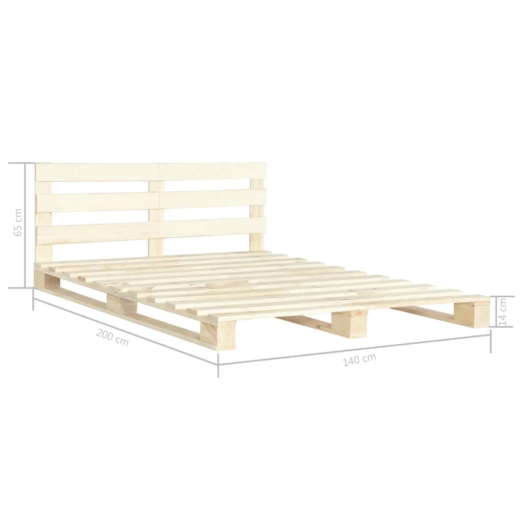 Giroletto in Pallet di Legno Massello di Pino 140x200 cm 285244