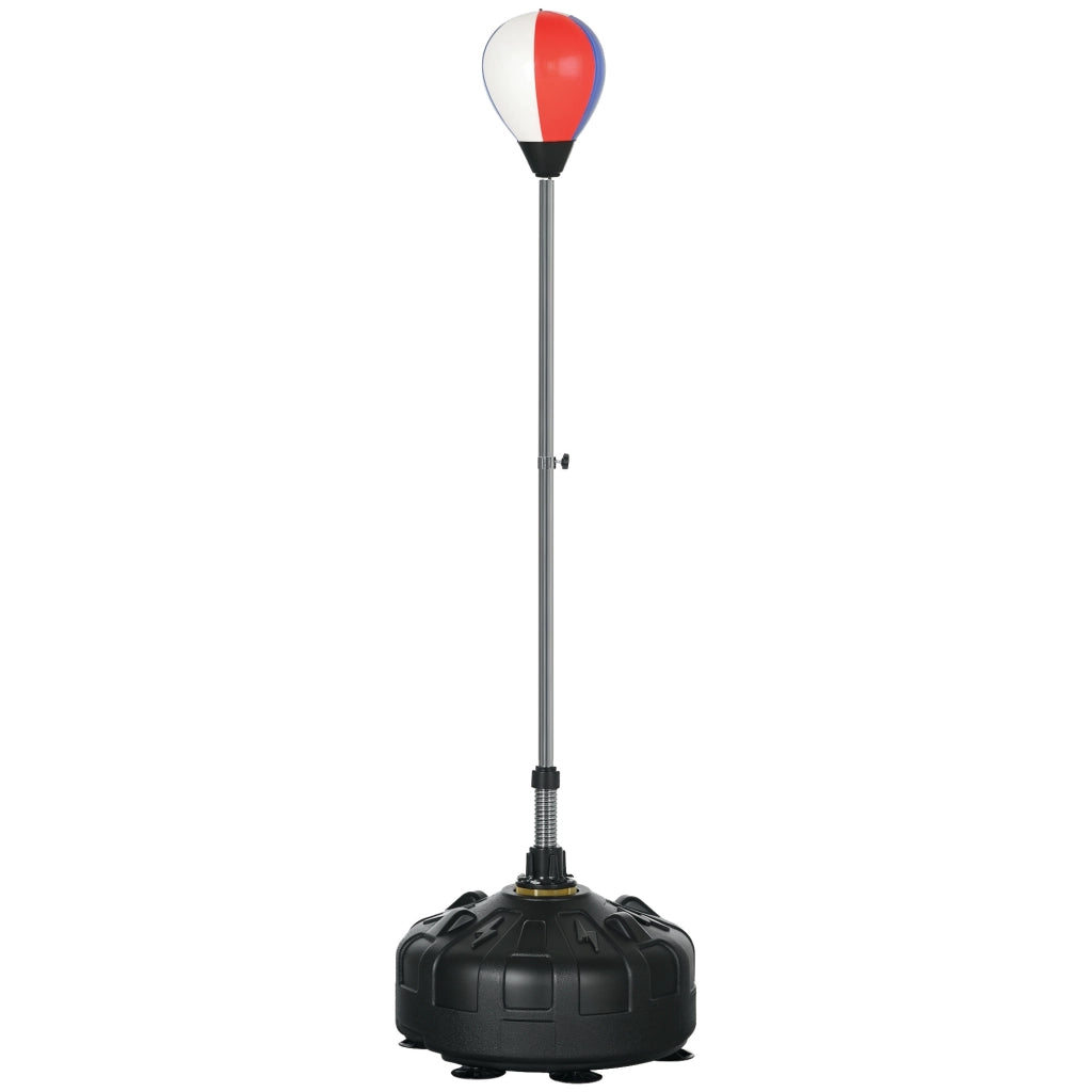 Punching Ball da Terra con Base Riempibile e Ventose, Altezza Regolabile da 147-165 cm, Nero