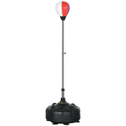 Punching Ball da Terra con Base Riempibile e Ventose, Altezza Regolabile da 147-165 cm, Nero