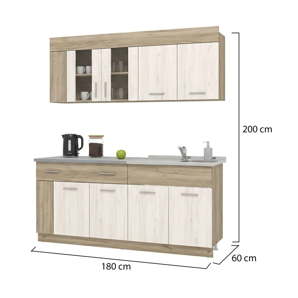 Cucinino Interamna, Cucina un Cassetto, Elettrodomestici non inclusi, Beige