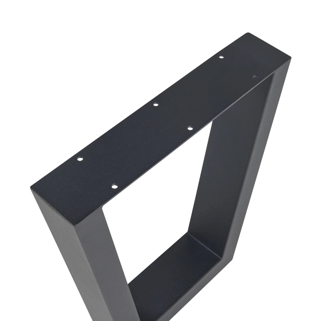 Set di 2 gambe per tavolo da arredamento moderno acciaio 43 x 40 cm nero 03_0009671