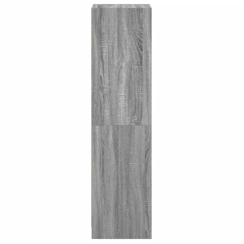 Credenza con Ante in Vetro Grigio Sonoma 35x37x142 cm 836439